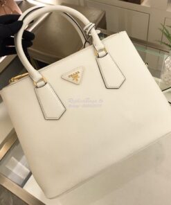 Replica Prada Galleria Saffiano Leather Bag 1BA232 White