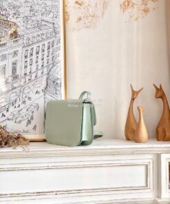 Replica Celine Classic Box Bag in Smooth Calfskin Baby Green 2