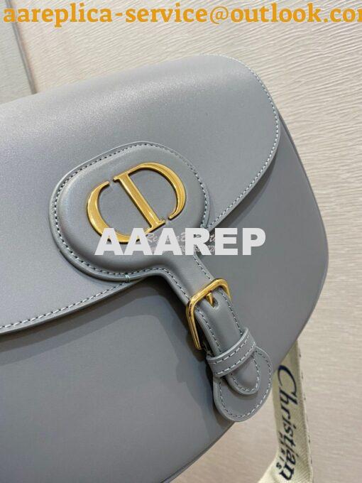 Replica Dior Large Bobby Bag Grey Box Calfskin M9320U 6