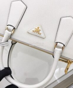 Replica Prada Galleria Saffiano Leather Bag 1BA232 White 2