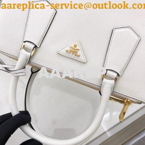 Replica Prada Galleria Saffiano Leather Bag 1BA232 White 2