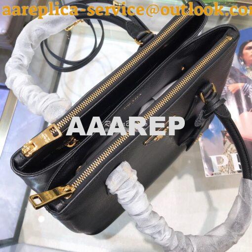 Replica Prada Galleria Saffiano Leather Bag 1BA232 Black 7