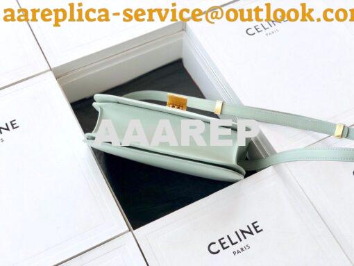 Replica Celine Classic Box Bag in Smooth Calfskin Baby Green 6