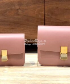 Replica Celine Classic Box Bag in Smooth Calfskin Blush