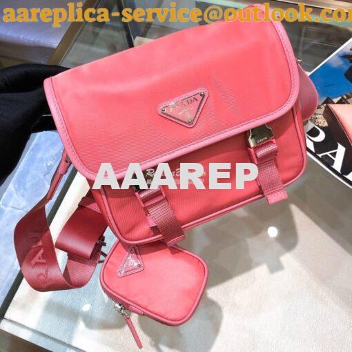 Replica Prada Nylon Cross-Body Bag 1BD334 Pink