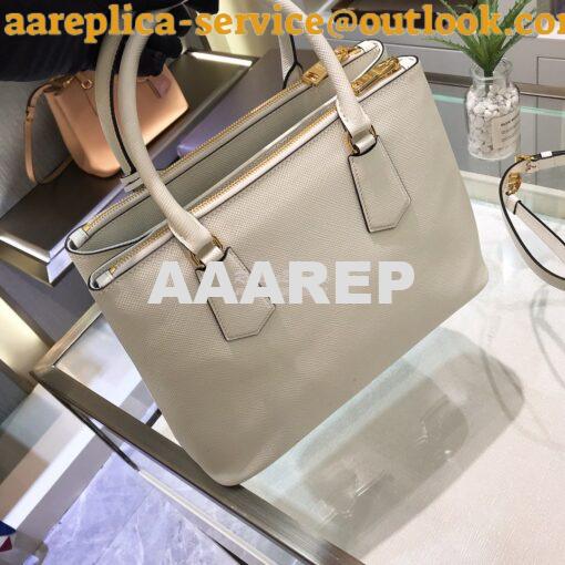 Replica Prada Galleria Saffiano Leather Bag 1BA232 White 4