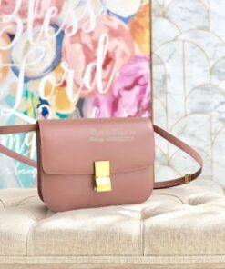 Replica Celine Classic Box Bag in Smooth Calfskin Blush 2