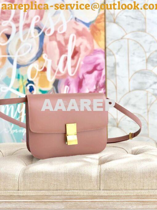 Replica Celine Classic Box Bag in Smooth Calfskin Blush 2