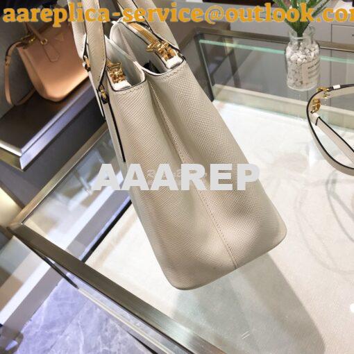 Replica Prada Galleria Saffiano Leather Bag 1BA232 White 5