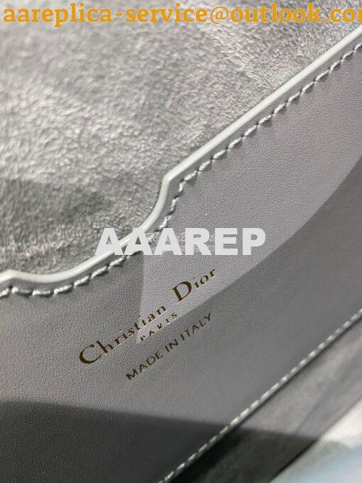 Replica Dior Large Bobby Bag Grey Box Calfskin M9320U 10