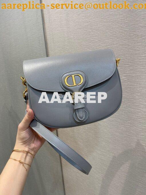 Replica Dior Bobby Bag in Grey Box Calfskin M9319U 4