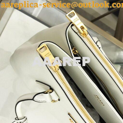 Replica Prada Galleria Saffiano Leather Bag 1BA232 White 7