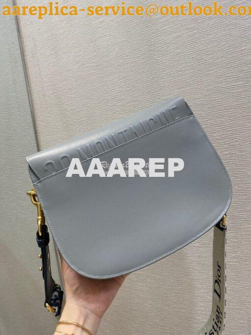 Replica Dior Large Bobby Bag Grey Box Calfskin M9320U 12