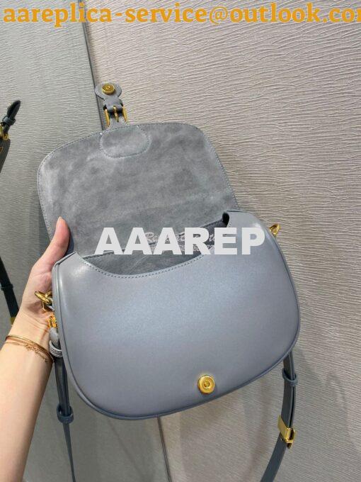 Replica Dior Bobby Bag in Grey Box Calfskin M9319U 7