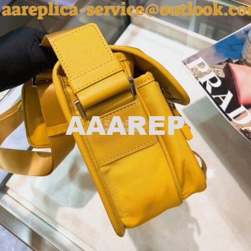 Replica Prada Nylon Cross-Body Bag 1BD334 Yellow 7