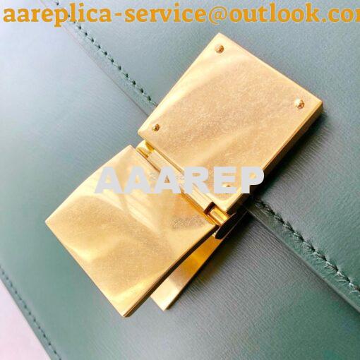 Replica Celine Classic Box Bag in Smooth Calfskin Dark Green 8