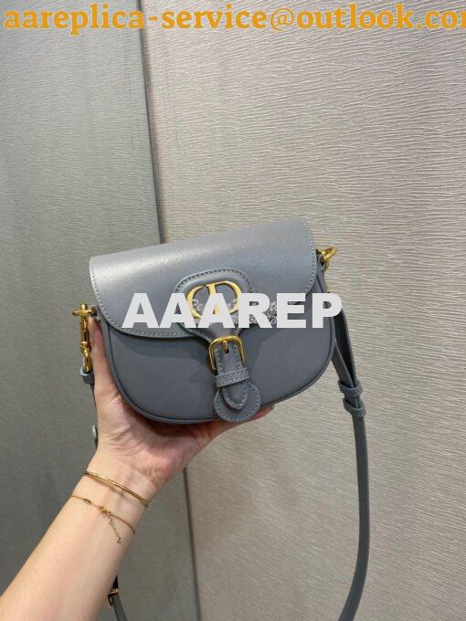 Replica Dior Bobby Bag in Grey Box Calfskin M9319U 13