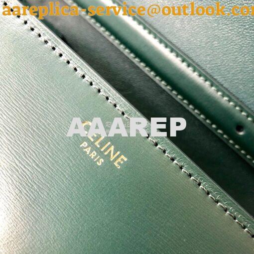 Replica Celine Classic Box Bag in Smooth Calfskin Dark Green 10