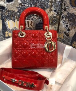 Replica Dior My ABCdior Lady Dior Bag in Patent Calfskin M0538 Red