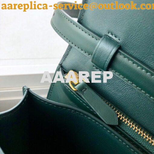 Replica Celine Classic Box Bag in Smooth Calfskin Dark Green 11