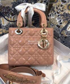 Replica Dior My ABCdior Lady Dior Bag in Patent Calfskin M0538 Rose De