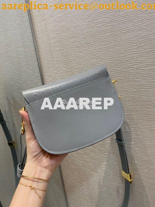 Replica Dior Bobby Bag in Grey Box Calfskin M9319U 18