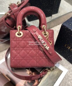 Replica Dior My ABCdior Lady Dior Bag in Patent Calfskin M0538 Mallow