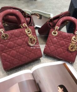 Replica Dior My ABCdior Lady Dior Bag in Patent Calfskin M0538 Mallow 2