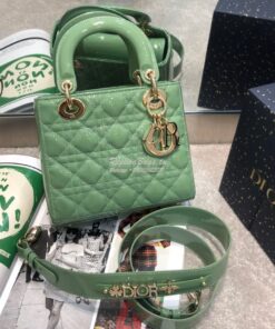 Replica Dior My ABCdior Lady Dior Bag in Patent Calfskin M0538 Avocado 2