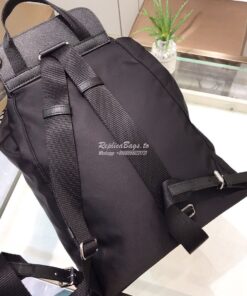 Replica Prada Nylon and Saffiano leather backpack 1BZ064 Black 2