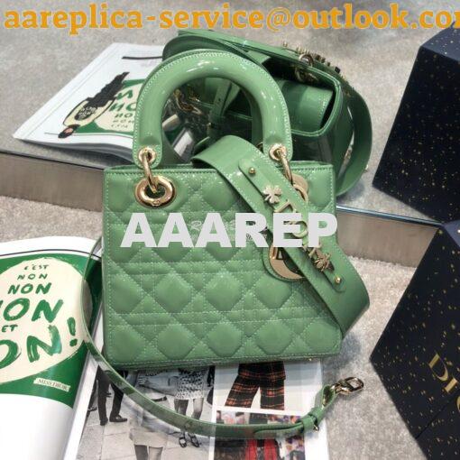 Replica Dior My ABCdior Lady Dior Bag in Patent Calfskin M0538 Avocado 3