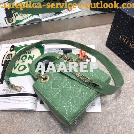 Replica Dior My ABCdior Lady Dior Bag in Patent Calfskin M0538 Avocado 4