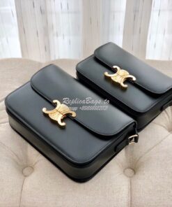 Replica Celine Triomphe Calfskin Bag Black