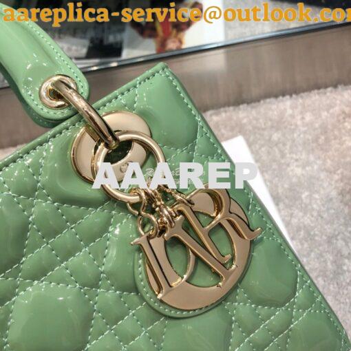 Replica Dior My ABCdior Lady Dior Bag in Patent Calfskin M0538 Avocado 6