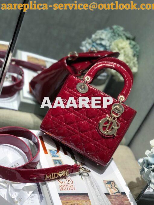 Replica Dior My ABCdior Lady Dior Bag in Patent Calfskin M0538 Cherry 3