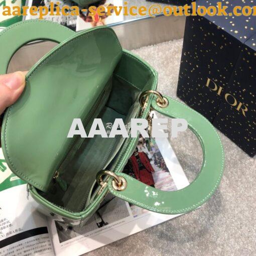 Replica Dior My ABCdior Lady Dior Bag in Patent Calfskin M0538 Avocado 10