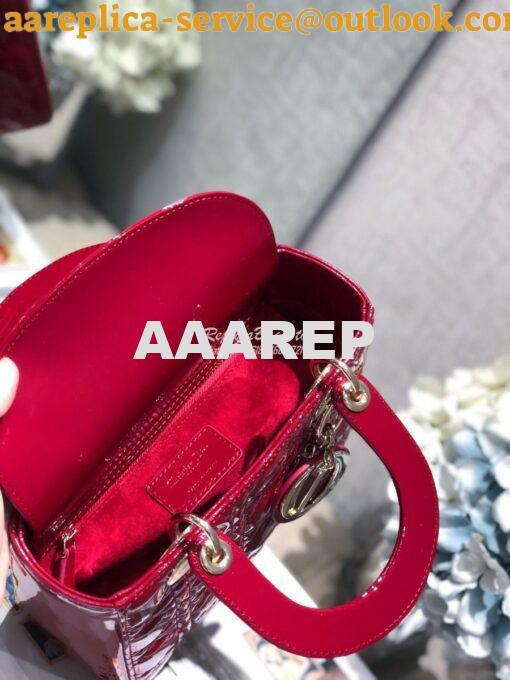 Replica Dior My ABCdior Lady Dior Bag in Patent Calfskin M0538 Cherry 8