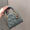 Replica Christian Dior Quilted Dark Denim Patent Leather Lady Dior Bag 11