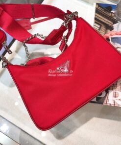 Replica Prada Re-Edition Nylon Multi-Pochette Bag 1BH204 Red 2