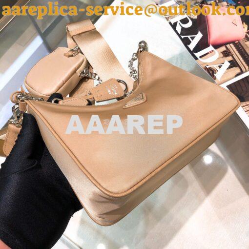 Replica Prada Re-Edition Nylon Multi-Pochette Bag 1BH204 Nude 10