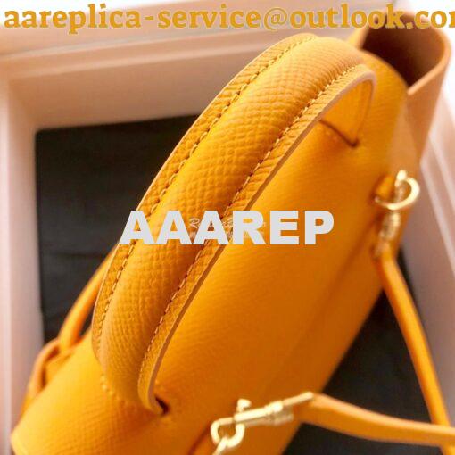 Replica Celine Nano Belt Bag Orange Grained Calfskin 185003 5