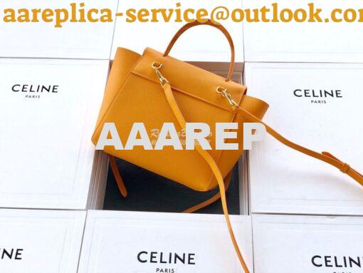 Replica Celine Nano Belt Bag Orange Grained Calfskin 185003 7