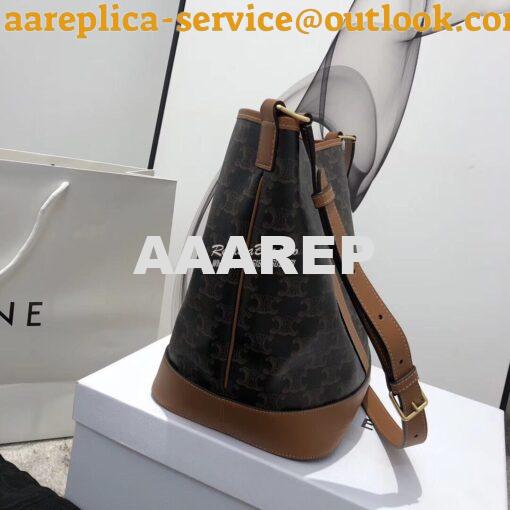 Replica Celine Medium Bucket In Triomphe Canvas 191132 4