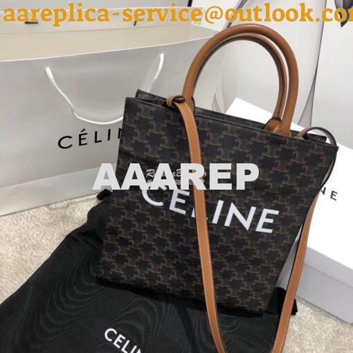 Replica Celine Small Cabas Vertical In Triomphe Canvas 191542 2