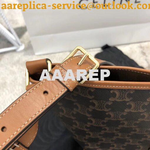 Replica Celine Medium Bucket In Triomphe Canvas 191132 10