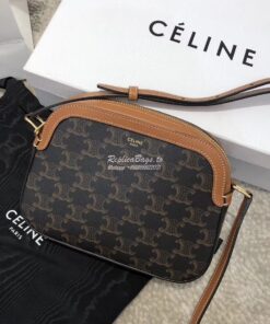 Replica Celine Small Camera Bag In Triomphe Canvas 191522 2