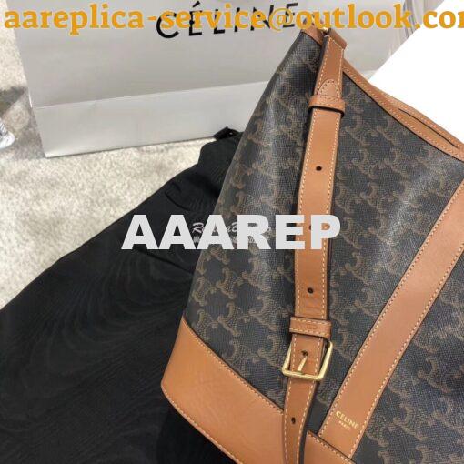 Replica Celine Medium Bucket In Triomphe Canvas 191132 14