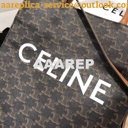 Replica Celine Small Cabas Vertical In Triomphe Canvas 191542 7