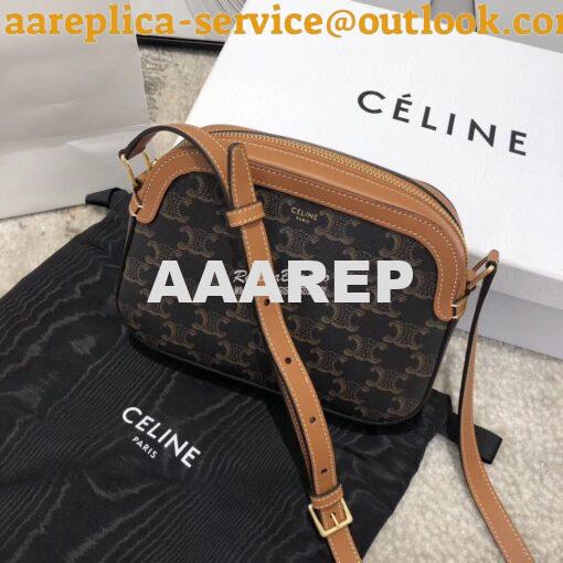 Replica Celine Small Camera Bag In Triomphe Canvas 191522 4