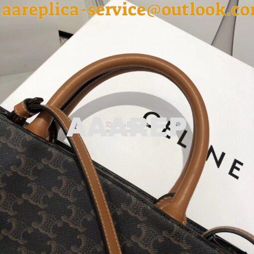 Replica Celine Small Cabas Vertical In Triomphe Canvas 191542 8